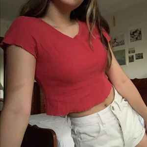 BRANDY MELVILLE RED CROP TOP